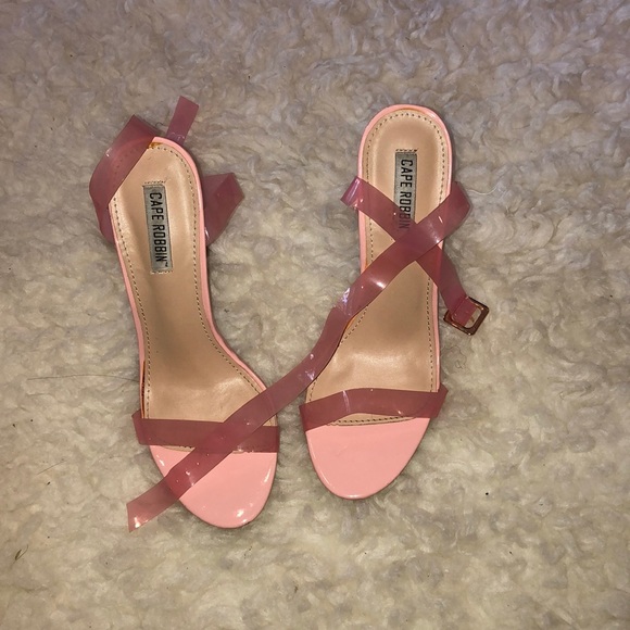 Pink clear strap heels - Picture 2 of 6